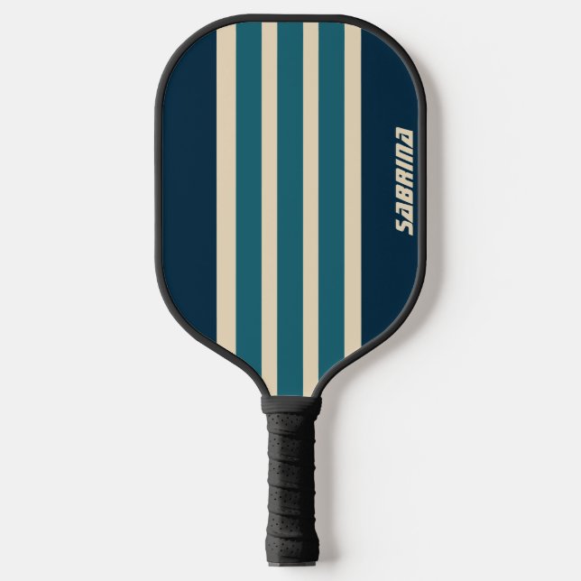 Personalisiert Retro Red White & Blue Pickleball Schläger (Vorderseite)