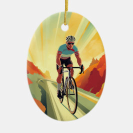 Personalisiert Retro Road Radfahrer - Fahrrad Weih Keramik Ornament
