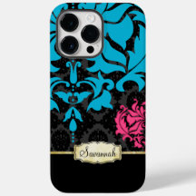 Personalisiert Retro Rosa Aqua Black und Gold