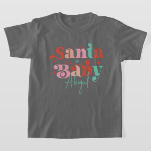 Personalisiert Retro Santa Baby Tshirt