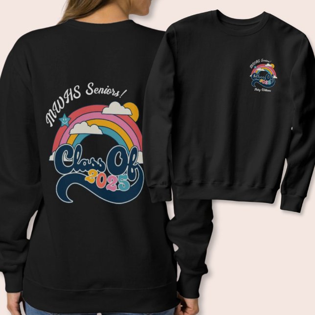 Personalisiert Retro Senior Class of 2025 Sweatshi Sweatshirt (Personalized Retro Senior Class of 2025 Sweatshirt
)