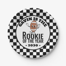 Personalisiert Retro Vintag Football Geburtstagspa Pappteller