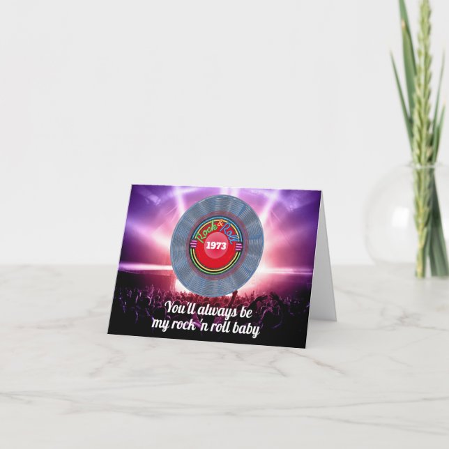 Personalisiert Retro Vintag Geburtstag 50 im Jahr  Dankeskarte (Vorderseite)