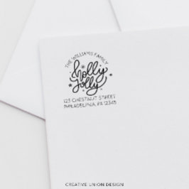 Personalisiert Retro-Weihnachtsrücksendeadresse Permastempel