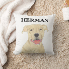 Personalisiert Reversibl Fawn Tan Pitbull Staffy D Kissen