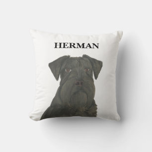 Personalisiert Reversible Black Schnauzer Kissen