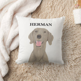 Personalisiert reversible Weimaraner Kissen