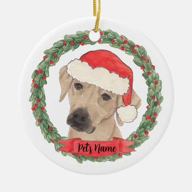 Personalisiert Rhodesian Ridgeback Keramik Ornament (Vorne)