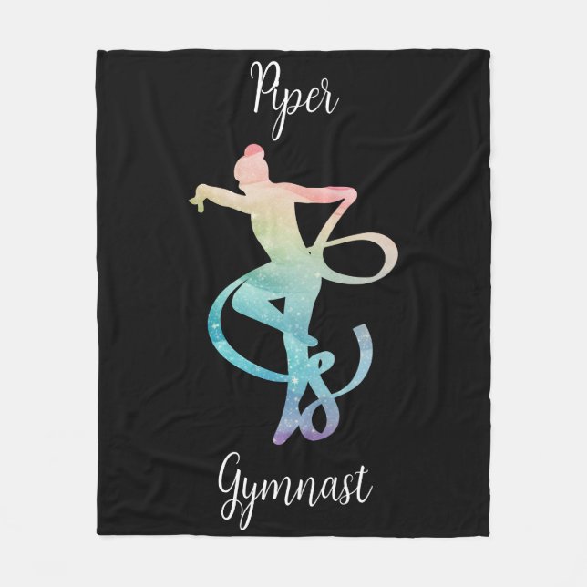 Personalisiert Rhythmische Gymnastik Rainbow Gymna Fleecedecke (Vorderseite)