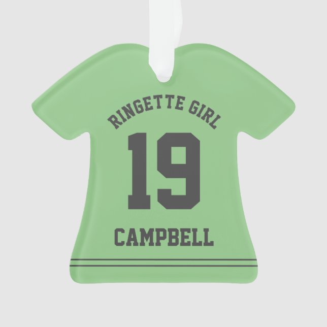 Personalisiert Ringette Girl Jersey Individuelle N Ornament (Vorderseite)