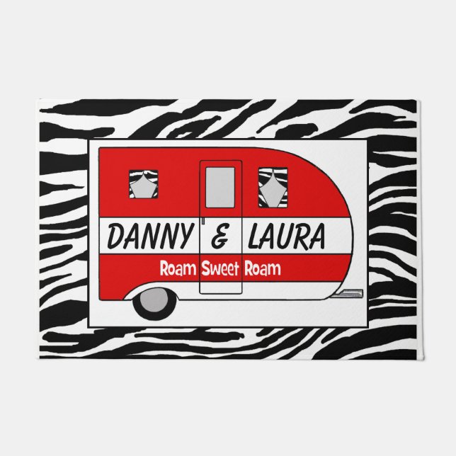 Personalisiert "Roam Sweet Roam" Doormat Fußmatte (Vorderseite)