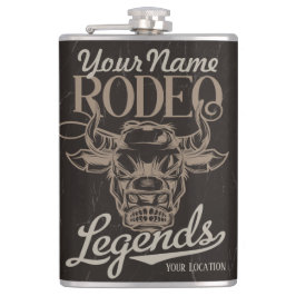 Personalisiert Rodeo Old West Steer Roping Legends Flachmann