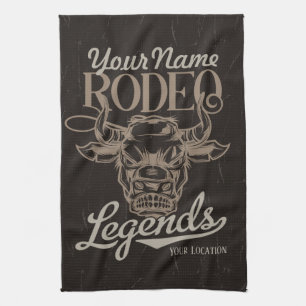 Personalisiert Rodeo Old West Steer Roping Legends Geschirrtuch