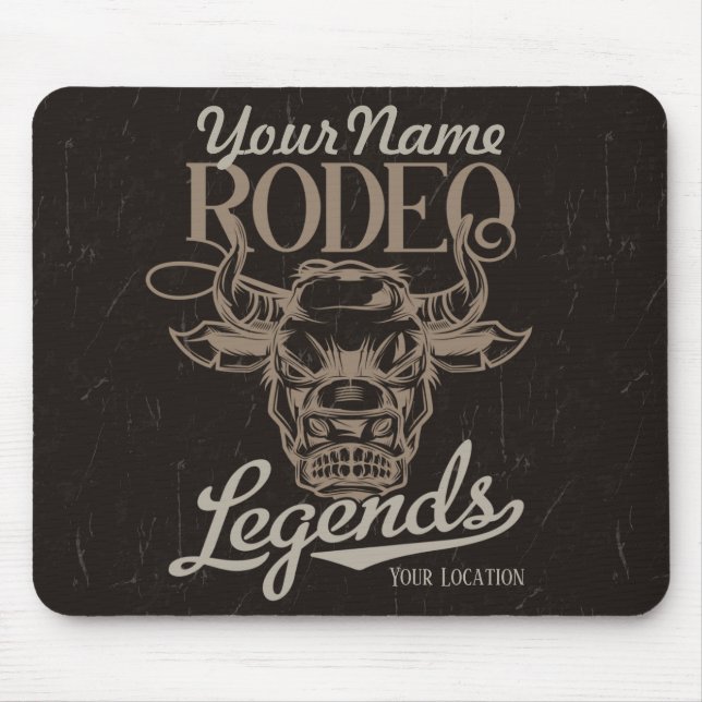 Personalisiert Rodeo Old West Steer Roping Legends Mousepad (Vorne)