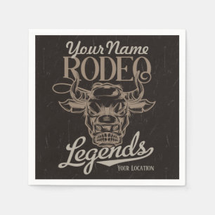 Personalisiert Rodeo Old West Steer Roping Legends Serviette