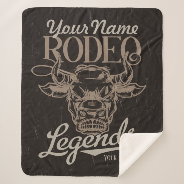 Personalisiert Rodeo Old West Steer Roping Legends Sherpadecke (Vorderseite)