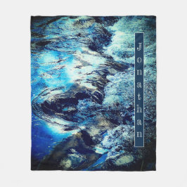 Personalisiert Rolling Blue Water Sherpa Blanket Fleecedecke
