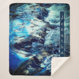 Personalisiert Rolling Blue Water Sherpa Blanket Sherpadecke