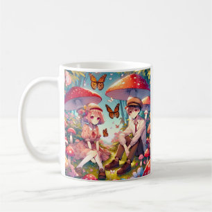 Personalisiert Romantischer Anime Couple Kaffeetasse