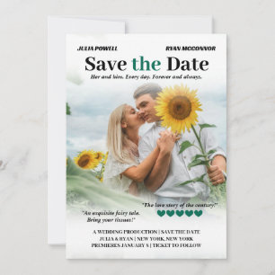 Personalisiert Romcom Poster Foto Save the Date