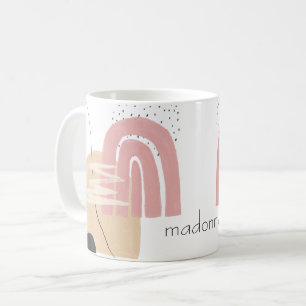 Personalisiert rosa Abstrakte Formen Tasse