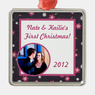 Personalisiert Rosa Blume Weihnachtsschmuck