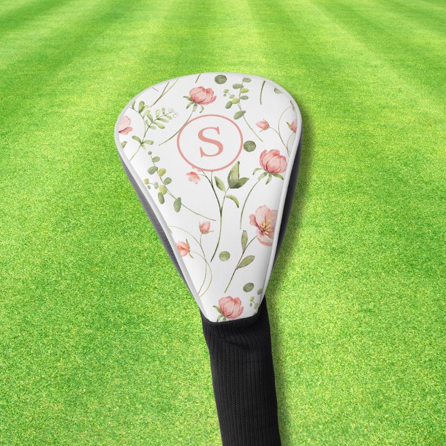 Personalisiert rosa Blumenfarbe Golf Headcover (Von Creator hochgeladen)