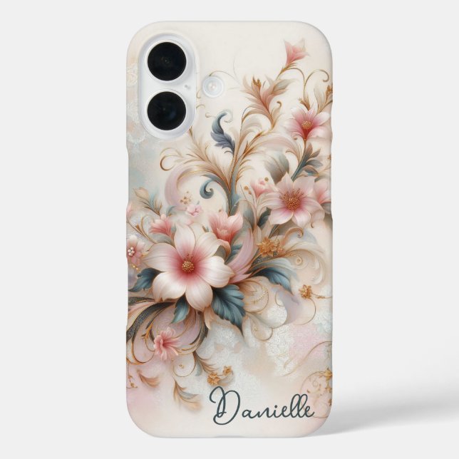 Personalisiert rosa Blüte Case-Mate iPhone Hülle (Rückseite)