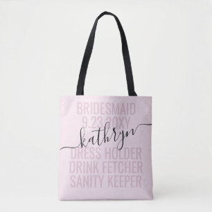 Personalisiert rosa Bridesmaid-Name