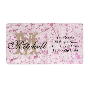 Personalisiert rosa Cowhide Versandadressen