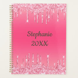Personalisiert rosa Driving Glitzer Trendy Glam Planer
