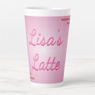 Personalisiert rosa entworfen milchtasse