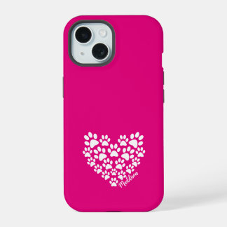 Personalisiert rosa Farbe drucken iPhone 15 Hülle