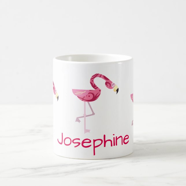 Personalisiert rosa Flamingo Bird Tasse (Mittel)