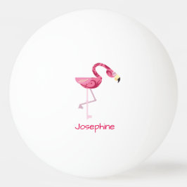 Personalisiert rosa Flamingo Bird Tischtennisball