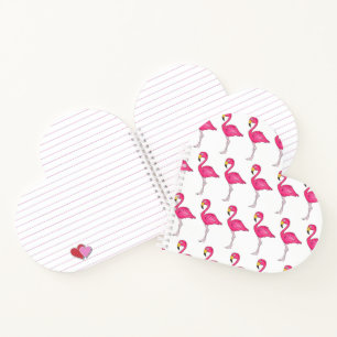 Personalisiert rosa Flamingo Tropical Island Bird Notizbuch