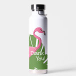 Personalisiert rosa Flamingo Tropisches Brautparty Trinkflasche<br><div class="desc">Einweihung unseres Custom Pink Flamingo Tropical Brautparty Danke Wasser Flasche - ein reizendes und personalisiertes Geschenk, das eine Touch von Laune zu Ihrem Feiern. Passen Sie diese Flaschen an, um ein einzigartiges und unvergessliches Token für das tropisch-thematische Brautparty zu schaffen. Diese Wasserflasche ist in einem spielerischen rosa Flamingo-Design gehalten und...</div>