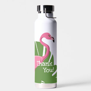 Personalisiert rosa Flamingo Tropisches Brautparty Trinkflasche