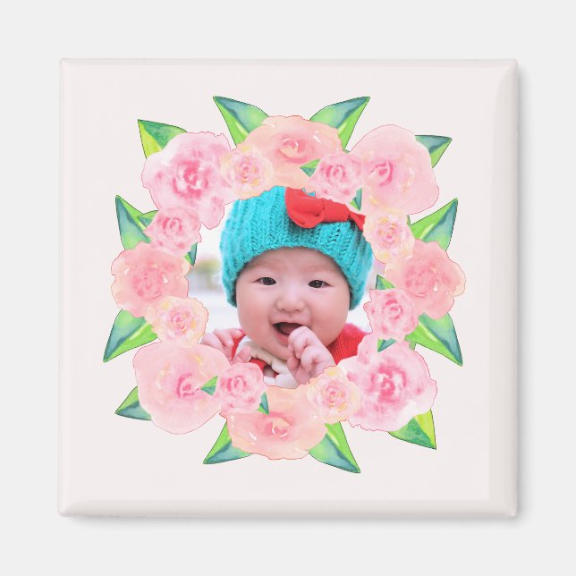 Personalisiert rosa Geflorenkrebs Magnet (Vorne)