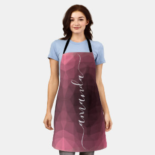 Personalisiert rosa geometrisches Muster Schürze