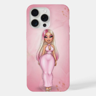 Personalisiert-Rosa-Glamour-Telefonzelle iPhone 15 Pro Max Hülle
