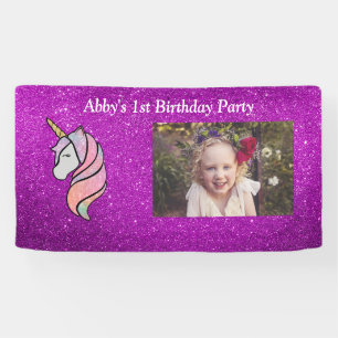 Personalisiert rosa Glitzer Banner