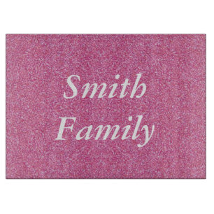 Personalisiert rosa Glitzer Cutting Board Schneidebrett