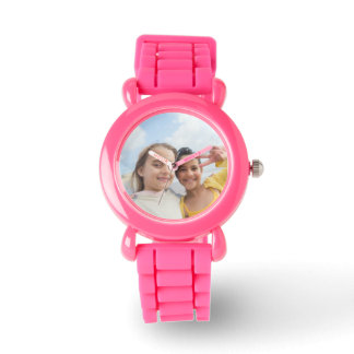 Personalisiert rosa Glitzer-Uhr: Foto für benutzer Armbanduhr