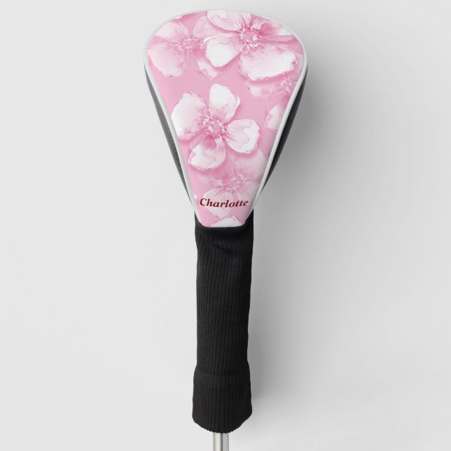 Personalisiert rosa golf headcover (Vorderseite)