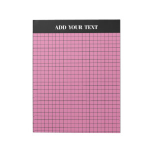 Personalisiert rosa Grosses Graph Paper Notizblock