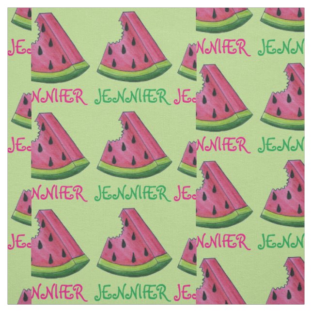 Personalisiert Rosa Grüne Wassermelone Slice Fruch Stoff (Muster)
