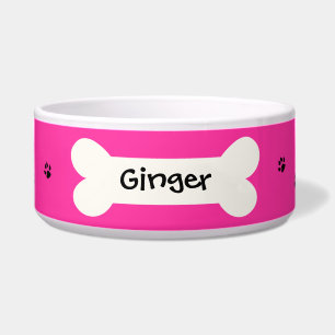 Personalisiert-Rosa-Hundeschale Napf