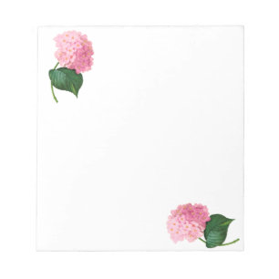 Personalisiert rosa Hydrangea Notepad Notizblock