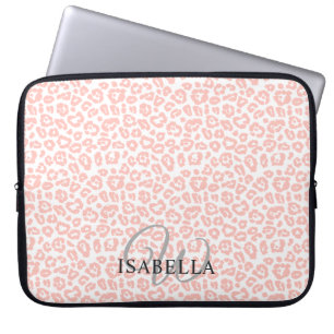 Personalisiert rosa Leopard Laptopschutzhülle